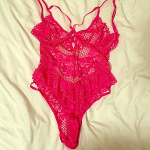 Pink Lace Bodysuit